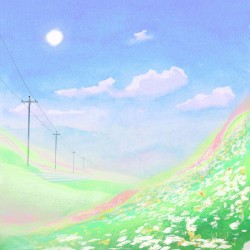 road [street, sun, kitty, moon, tower]