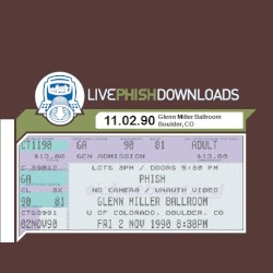 1990-11-02: Glenn Miller Ballroom, University of Colorado, Boulder, CO, USA