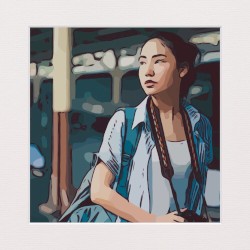 on a train, a world away from you.