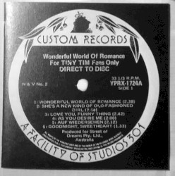 Wonderful World of Romance for Tiny Tim Fans Only