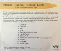 Turn On the Bright Lights