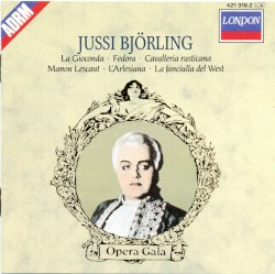 La Gioconda · Fedora · Cavalleria rusticana · Manon Lescaut · L’arlesiana · La fanciulla del West