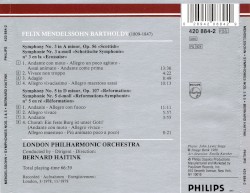 Symphonies no. 3 “Scottish” & no. 5 “Reformation”
