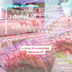 some @Azio keyboard asmr 🥰 #asmr #aesthetic #pink #cute #kawaii my new thwopiest keyboard? #customkeyboard here are four things u need to consider when buying ur first mech keeb! 🌟 my new favorite 🌸💕 #typing #oddlysatisfying