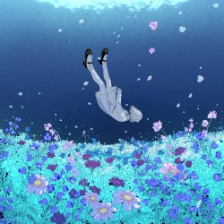底に花