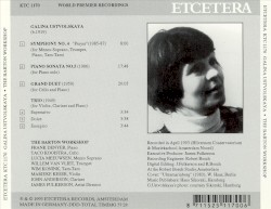 The Barton Workshop Plays Galina Ustvolskaya