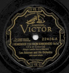 I Remember You From Somewhere / Washing Dishes With My Sweetie