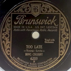 Too Late / Good Night Sweetheart