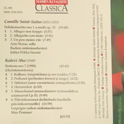 Saint‐Saëns: Sellokonsertto nro 1 a-molli / Aho: Hyönteissinfonia