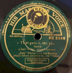 That Gets It, Mr. Joe / I Wanna Hear Swing Songs