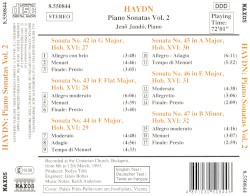 Piano Sonatas: Vol. 2, Nos. 42 - 47