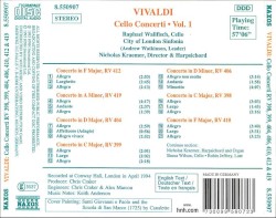 Cello Concerti, Volume 1: RV 389, 399, 404, 406, 410, 419