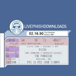 1990-02-16: The Paradise, Boston, MA, USA
