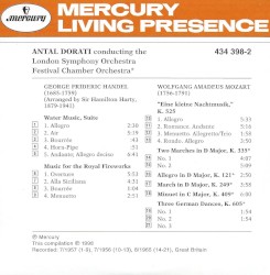 Handel-Harty: Water Music; Music for the Royal Fireworks / Mozart: Eine kleine Nachtmusik