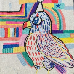 A Falcon In Clown Makeup