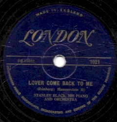 Lover Come Back to Me / Falling in Love With Love