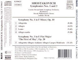Symphonies: No. 1 / No. 3 “The First of May”
