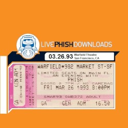 1993-03-26: Warfield Theatre, San Francisco, CA, USA