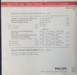 Italian Concerto, BWV 971 / French Overture, BWV 831 / 4 Duets, BWV 802-805