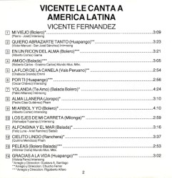 Vicente le canta a América Latina