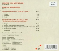 Sonaten Für Klavier op. 10 Nr. 2 und op. 106 "Hammerklavier"