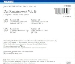 Das Kantatenwerk (Complete Cantatas) | BWV 61-64 | Vol. 16