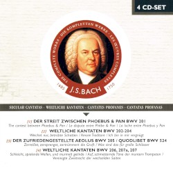 Die kompletten Werke, Volume 16: Weltliche Kantaten, BWV 201-207, 207a, 524