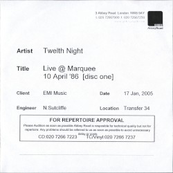 Live @ Marquee 10 April '86