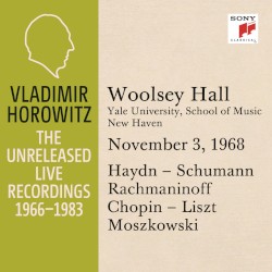 Vladimir Horowitz in Recital at Yale University New Haven November 3 1968