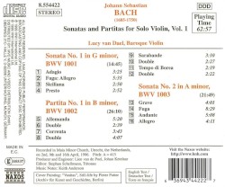 Sonatas and Partitas for Solo Violin, Volume 1