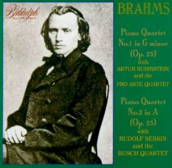 Piano Quartet no. 1 in G minor / Piano Quartet no. 2 in A