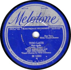 Too Late / Call Me Darling