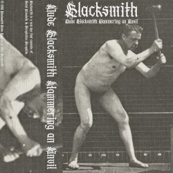 Nude Blacksmith Hammering an Anvil