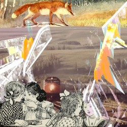 線路に立つふたり