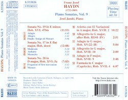 Piano Sonatas, Volume 9: Nos. 17,19 and 28 / Arietta con 12 variazioni / Fantasia in C major
