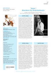 Joye: Les plaintes de Gilles de Bins dit Binchois († 1460)