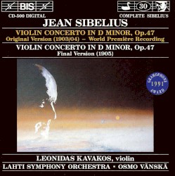 Violin Concerto in D minor, Original and Final Version