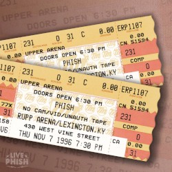PHISH: 11/07/96 Rupp Arena, Lexington, KY (Live)