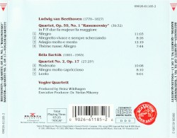 Quartet in F, Op.59, No. 1 / Quartet No. 2, Op.17