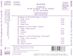 Symphonies No. 85 "La Reine" / No. 92 "Oxford" / No. 103 "Drum Roll"