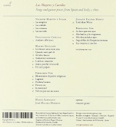 Las mujeres y cuerdas: Songs and guitar pieces from Spain and Italy c. 1800