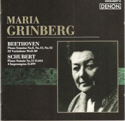 Piano Sonatas no. 8, no. 9, no. 10, no. 12 / 32 Variations WoO.80 / Sonata no.13 D.664 / 4 Impromptus D.899