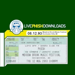 1993‐08‐12: Meadow Brook Music Festival, Rochester Hills, MI