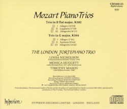 Piano Trios: Trio in B-flat major, K 502 / Trio in G major, K 564