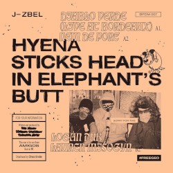 Hyena Sticks Head in Elephant's Butt