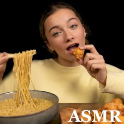 Mukbang, Chicken Nuggets and Noodles