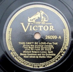 This Can't Be Love / Sing for Your Supper
