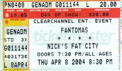 2004-04-08: Nick's Fat City, Pittsburgh, PA, USA