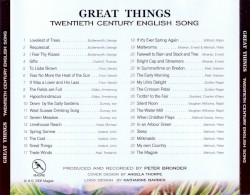 Great Things: Twentieth Century English Song