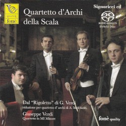 Dal "Rigoletto" di G. Verdi riduzione per quartetto d'archi di A. Melchiori